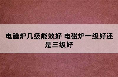 电磁炉几级能效好 电磁炉一级好还是三级好